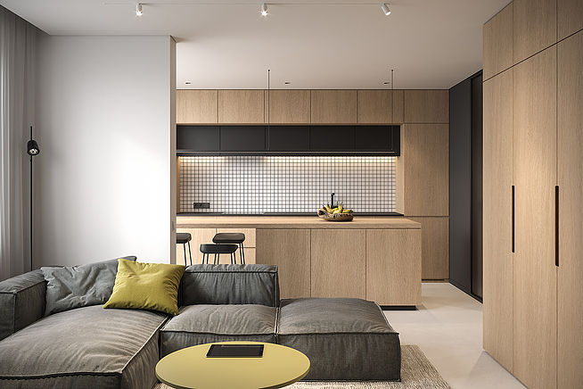 Дизайн-проект 1-комнатной квартиры 40 кв.м в ЖК Скандинавия