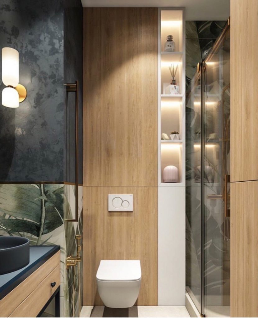 Дюны в спальне и джунгли в ванной: необычный интерьер апартаментов площадью 33 м²