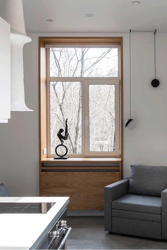 Абсолютный минимализм: стильный и функциональный интерьер-трансформер студии 18 м²