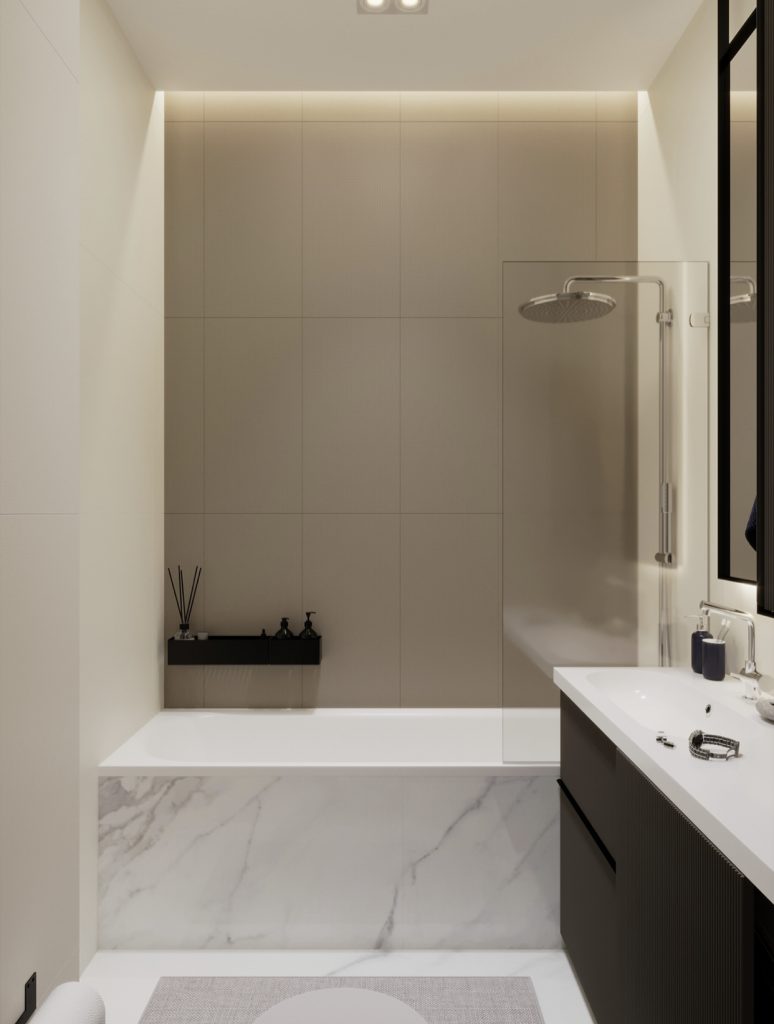 Ванная комната в стиле минимализм: цветовое решение
