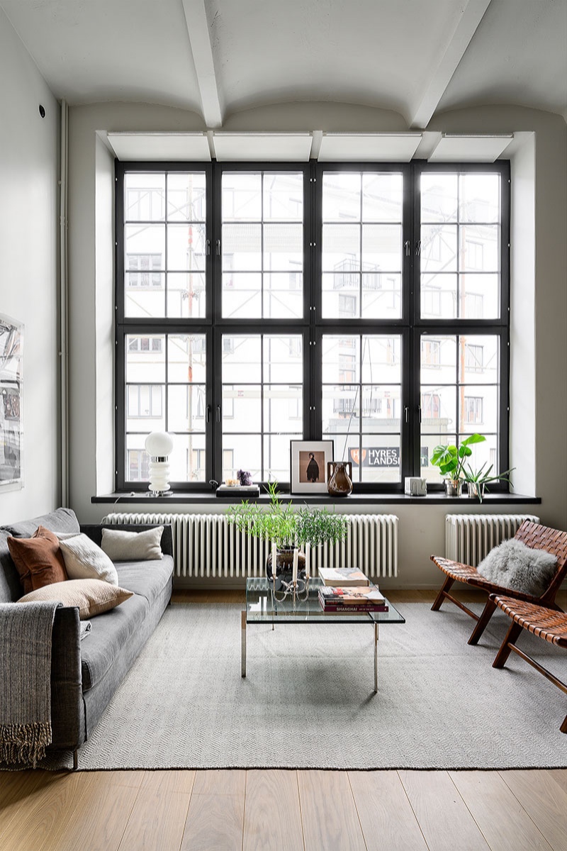 Эстетика стиля лофт и много света: апартаменты площадью 72 м² в Стокгольме